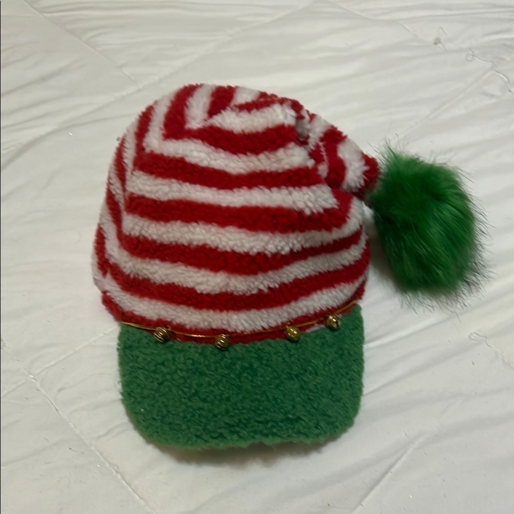 Festive Striped Kids Hat with Pom Pom
